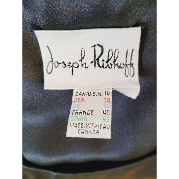 Joseph Ribkoff Black Sleeveless Balloon Hem Top Size 10 Satin Trim Elegant Desig - Picture 4 of 9